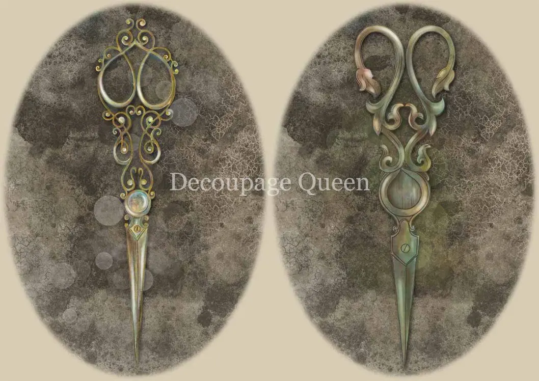 Dainty And The Queen - Pair Of Scissors A4 Rice Paper - 5 Sheets 1