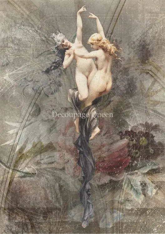 Dainty And The Queen - The Two Graces A4 Rice Paper - 5 Sheets 1