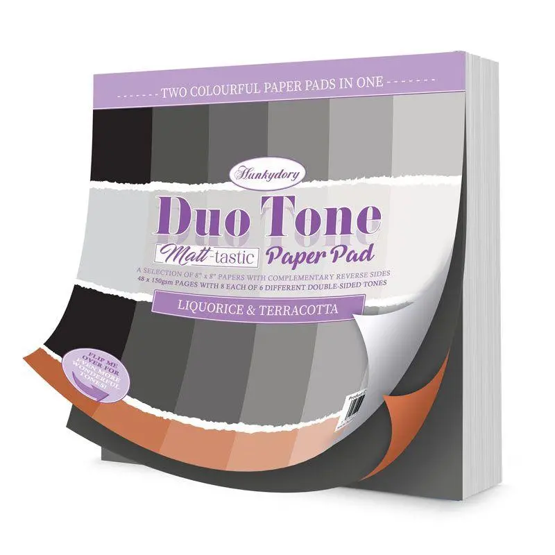 Duo Tone Paper Pad - Liquorice & Terracotta 1