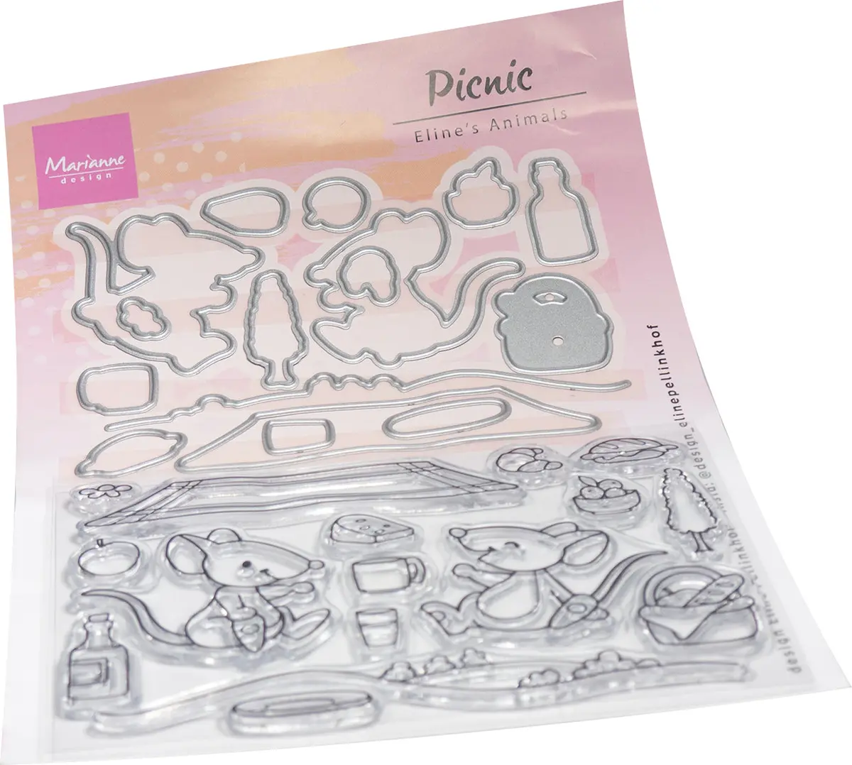 Marianne Design Stamp & Die Set - Eline's Animals - Picnic 1