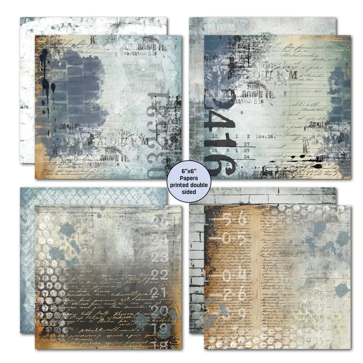3Quarter Designs Eclectic Clocks 6X6 Paper Pack 2