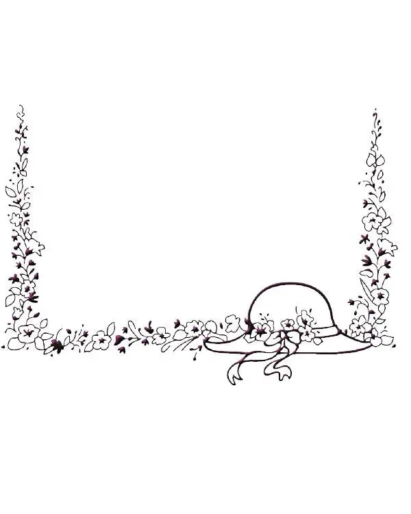 Embossing Folder - Floral Melody (Hat)  Size 5 X 7 1