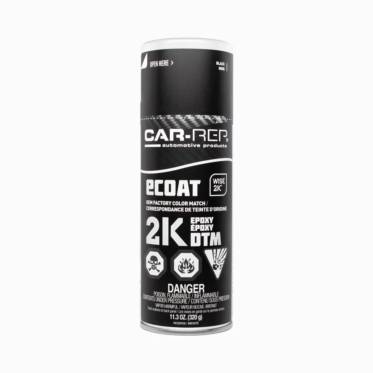 Car-Rep 2K Epoxy Ecoat Dtm Black 400Ml 1