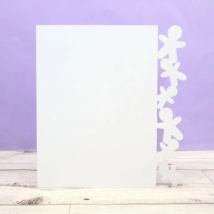 Festive Fancy-Edge Card Blanks - Gingerbread Men 1