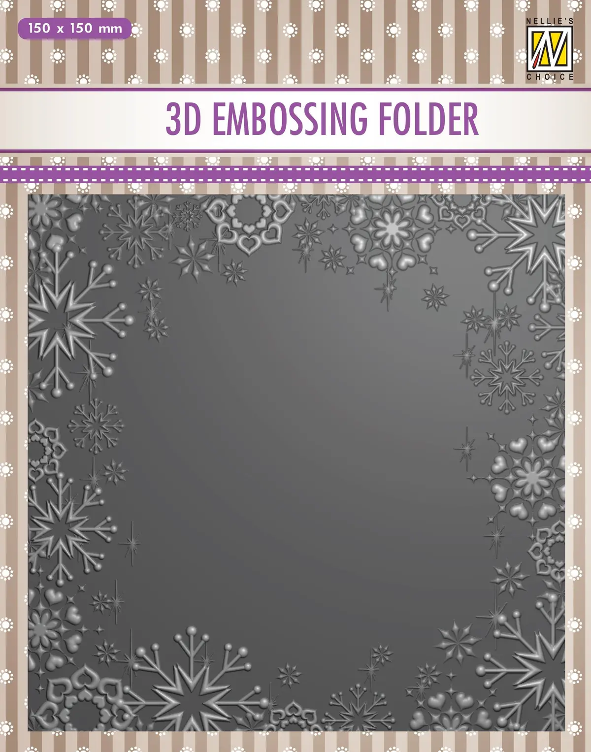 3D Embossing Folder -  Snowflake Frame 1
