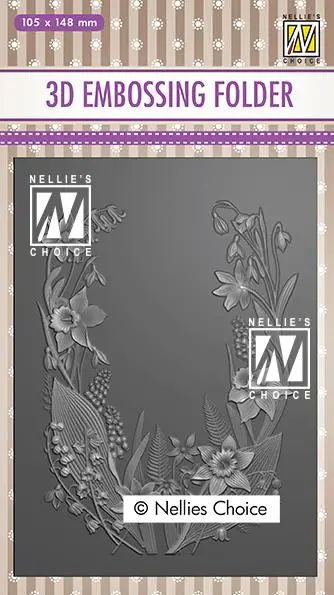 3D Embossing Folders Flower Frame 1