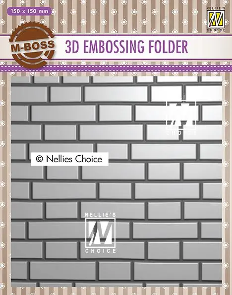 3D Embossing Folders Brick Wall 1