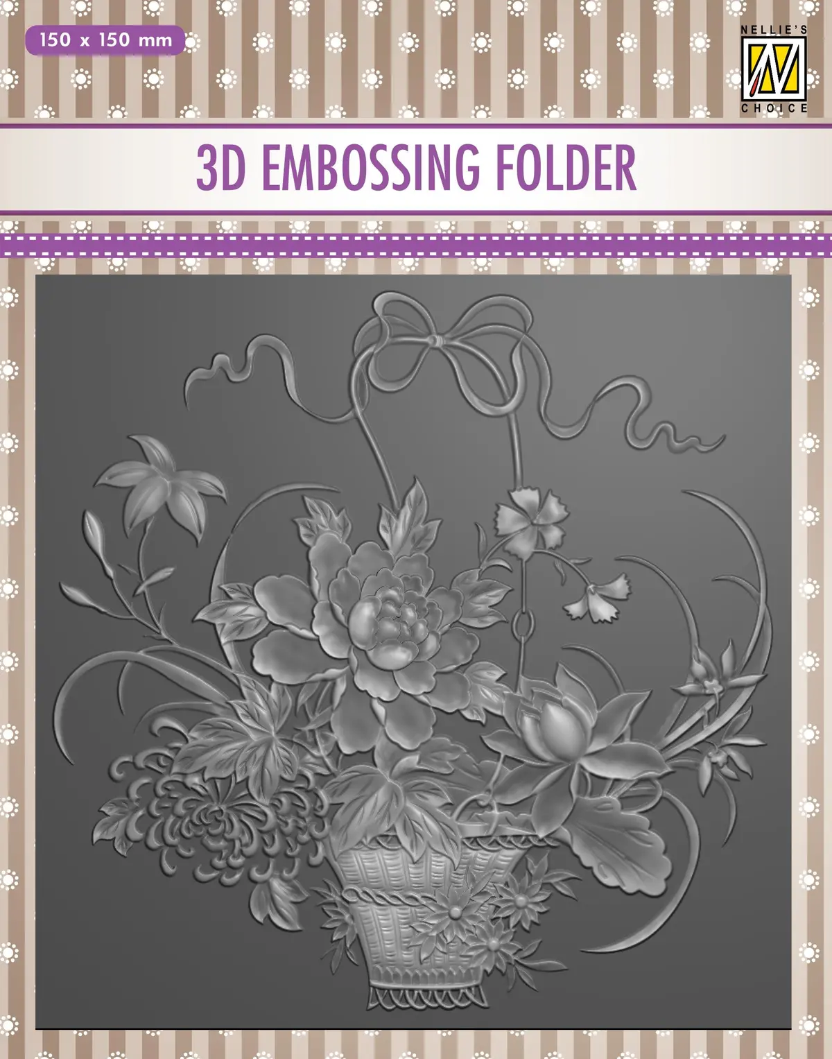 Nellie's Choice 3D Embossing Folder - Flower Bouquet 1