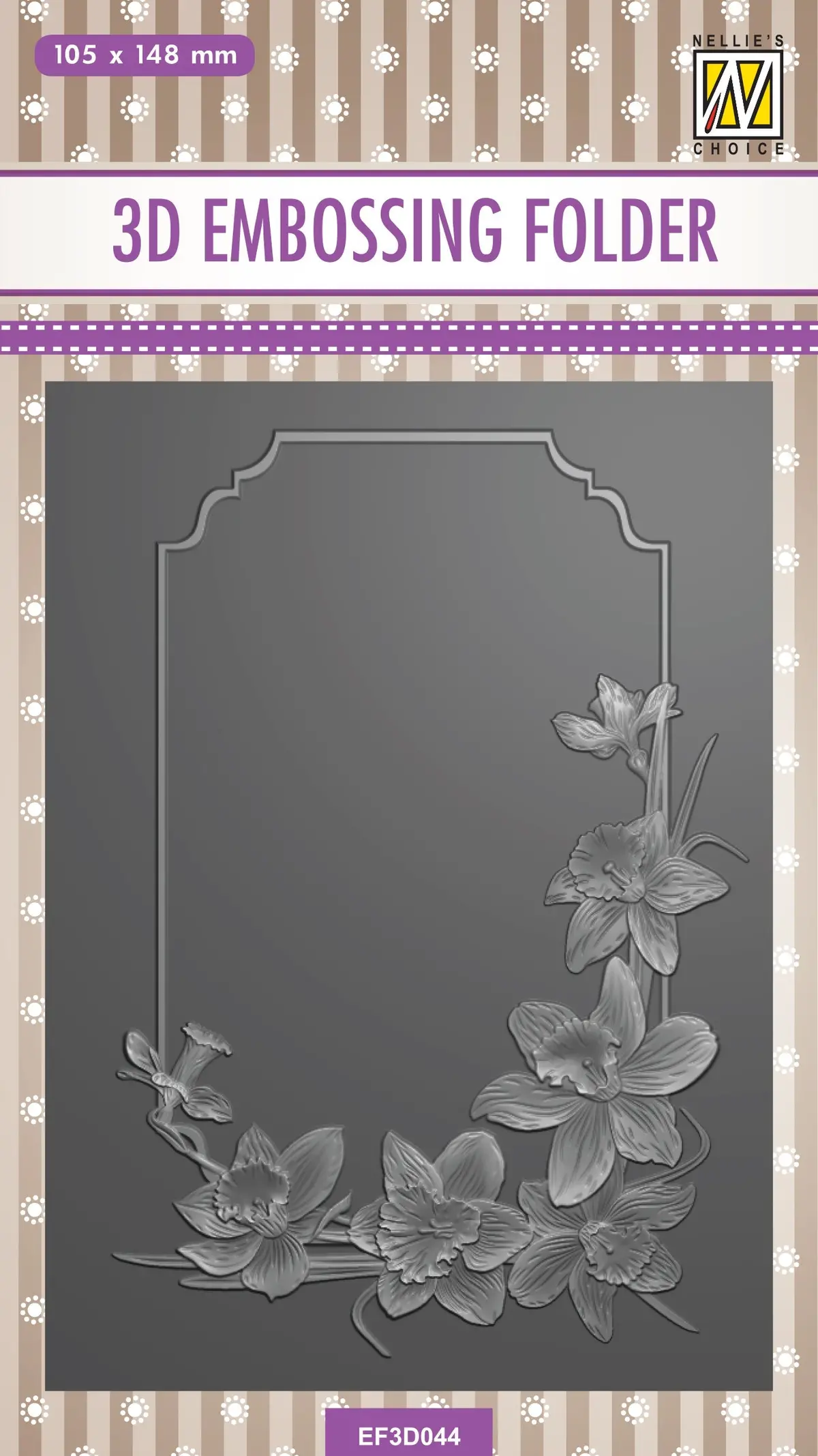 Nellie's Choice 3D Embossing Folder - Daffodil 1