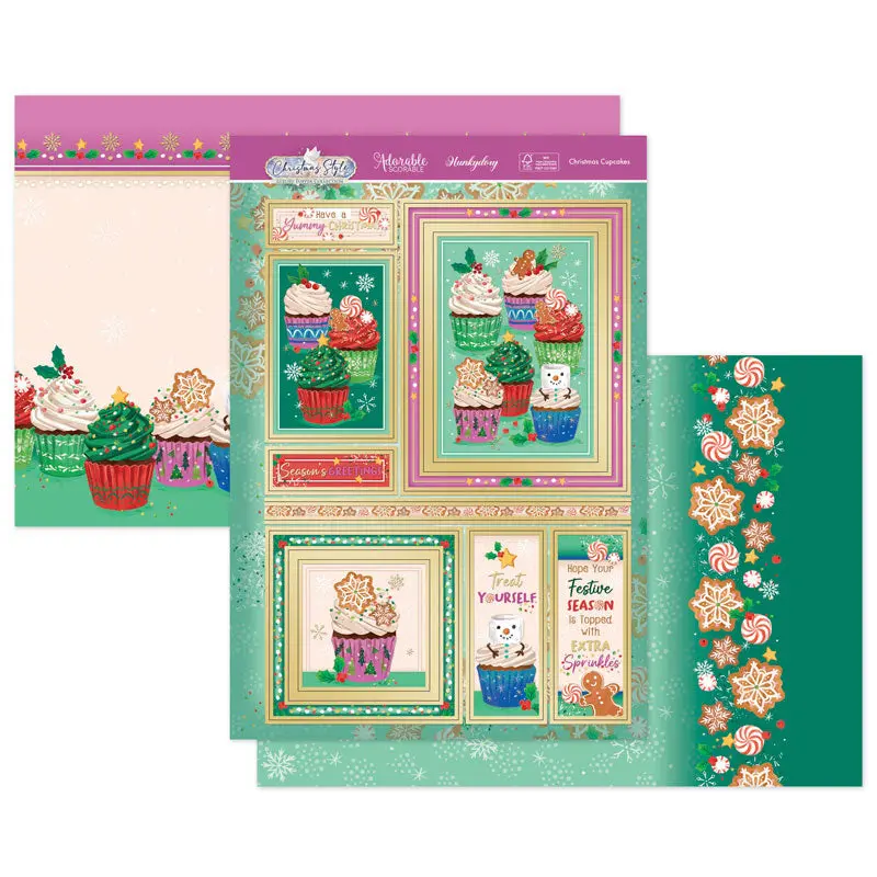 Christmas Cupcakes Luxury Topper Set 1