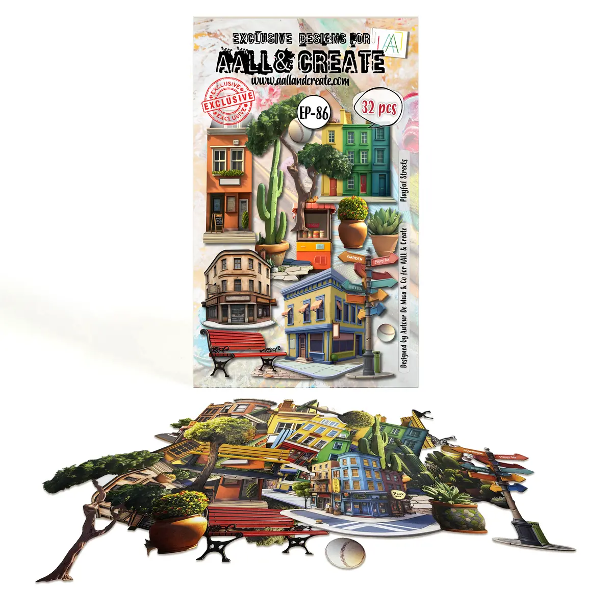 Aall And Create - Ephemera Die-Cuts - Playful Streets 1
