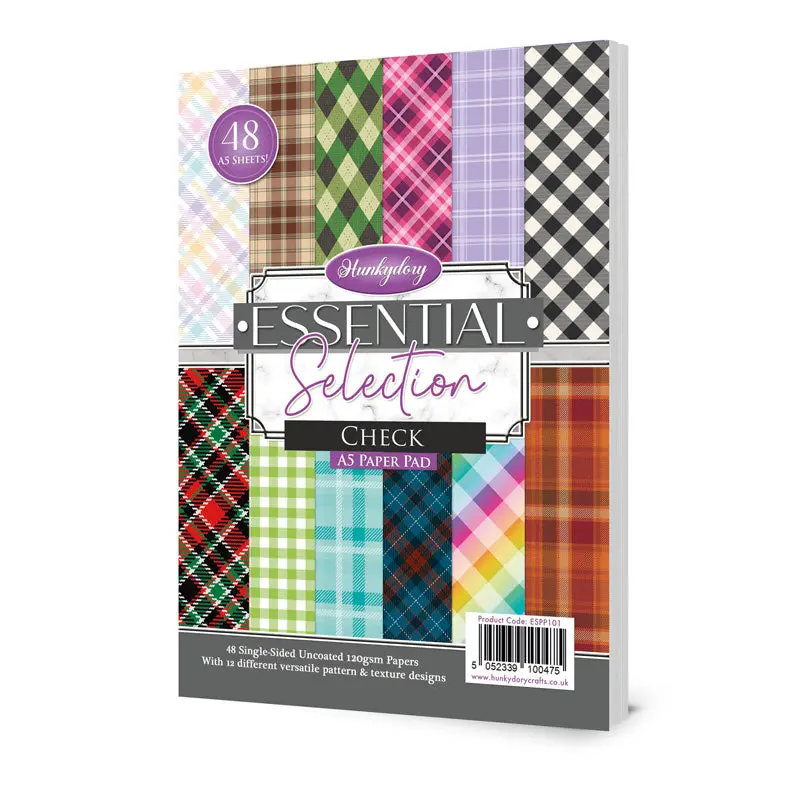 Hunkydory Essential Selection Paper Pad - Check 1