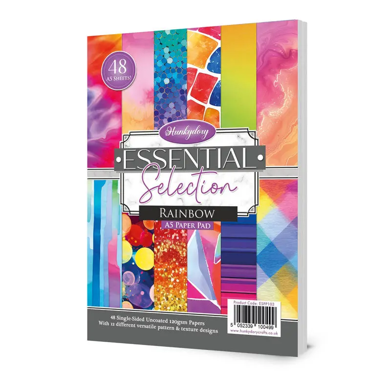 Hunkydory Essential Selection Paper Pad - Rainbow 1