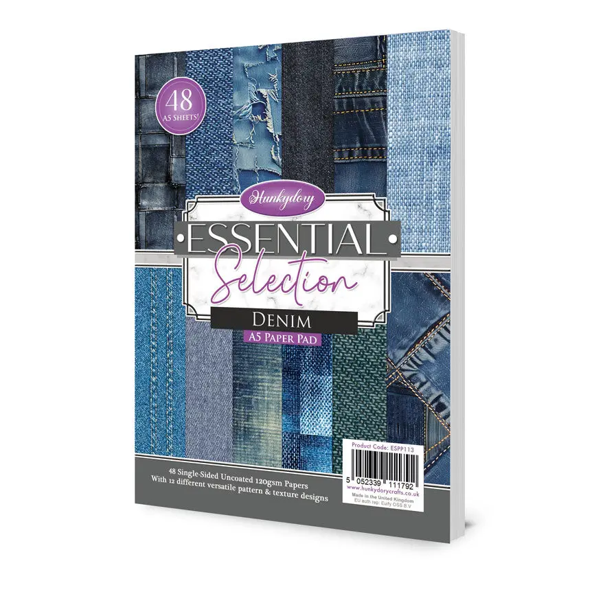 Hunkydory Essential Selection Paper Pad - Denim 1