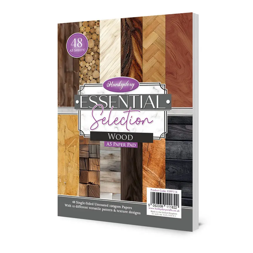Hunkydory Essential Selection Paper Pad - Wood 1