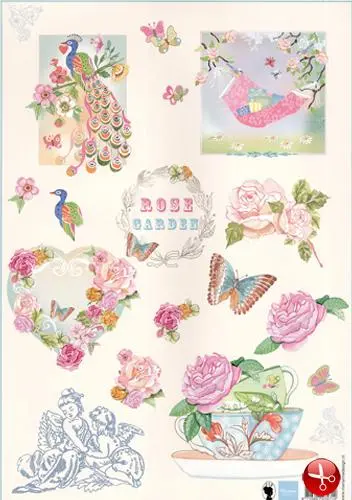 Cutting Print - Rose Garden 1