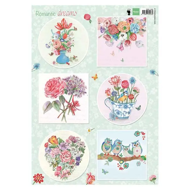 Marianne Design Cutting Sheet Romantic Dreams - Green 1