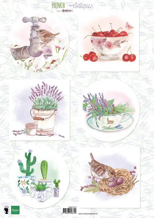 Cutting Sheet French Antiques Lavender A4 1