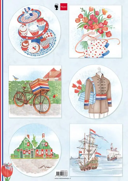 Cutting Sheet I Love Holland - Bicycle A4 1