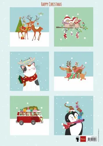 Cutting Sheet Happy Christmas A4 1