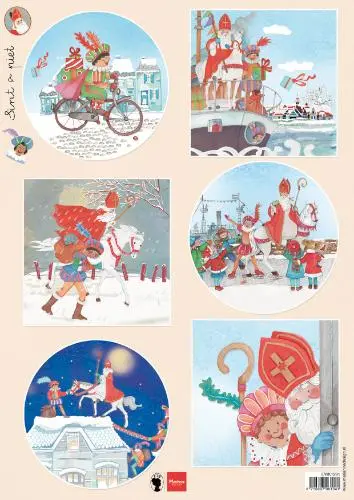 Sint En Piet A4 Cutting Sheet 1