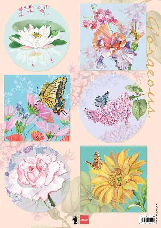 Gorgeous Flowers Cutting Sheet 1