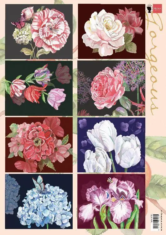 Gorgeous Paintings Cutting Sheet 1