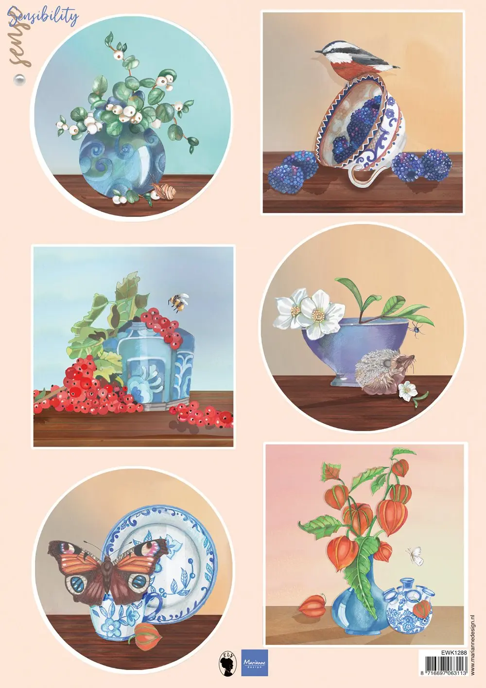 Marianne Design A4 Cutting Sheet - Sensibility Berries 1