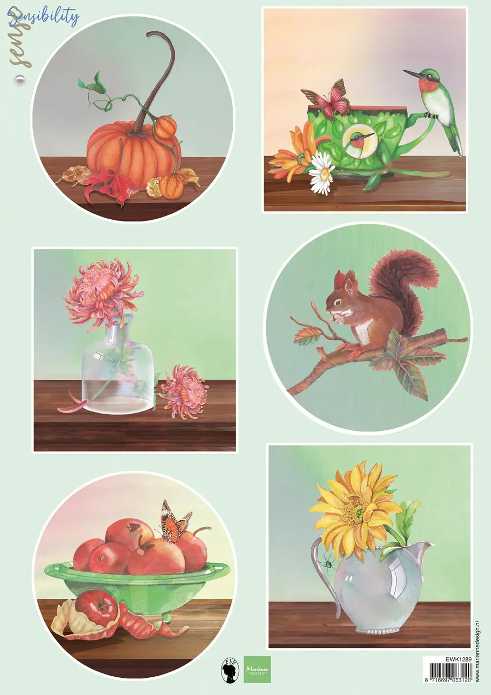 Marianne Design A4 Cutting Sheet - Sensibility Autumn 1