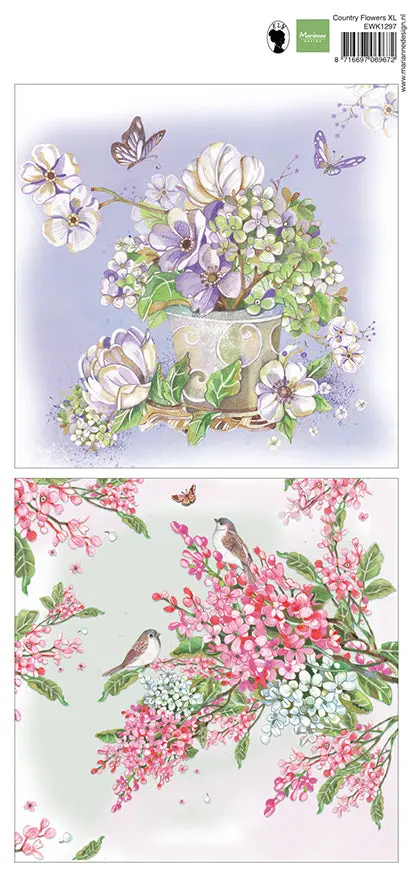 Marianne Design Xl Cutting Sheet - Country Flowers 1