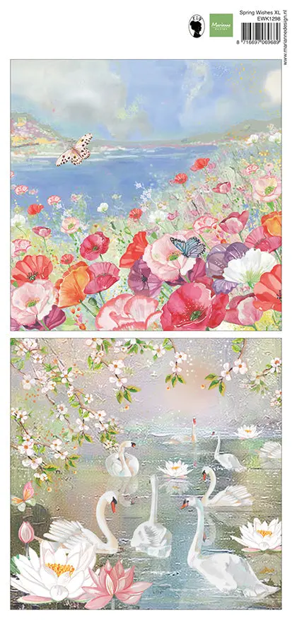 Marianne Design Xl Cutting Sheet - Spring Wishes 1