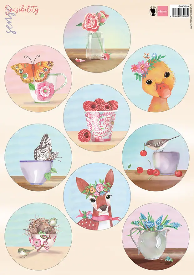 Marianne Design A4 Cutting Sheet - Sensibility - Summer Circles 7 Cm 1