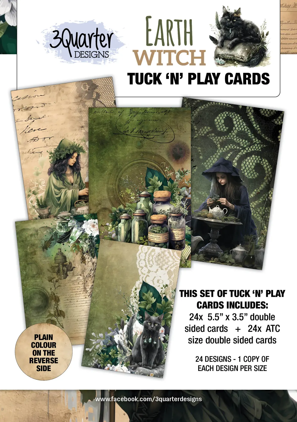 3Quarter Designs Earth Witch - Tuck N Play Cards 1