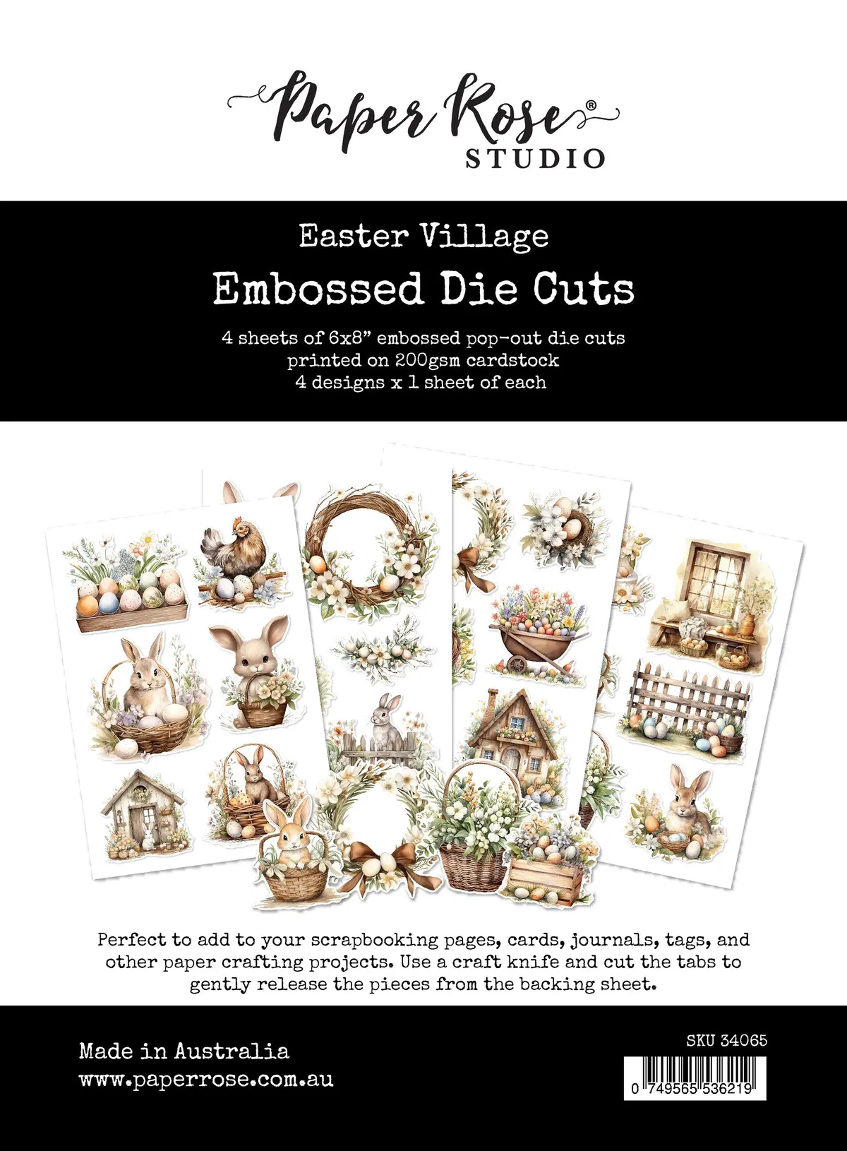 Easter Village Embossed Die Cuts 34065 1