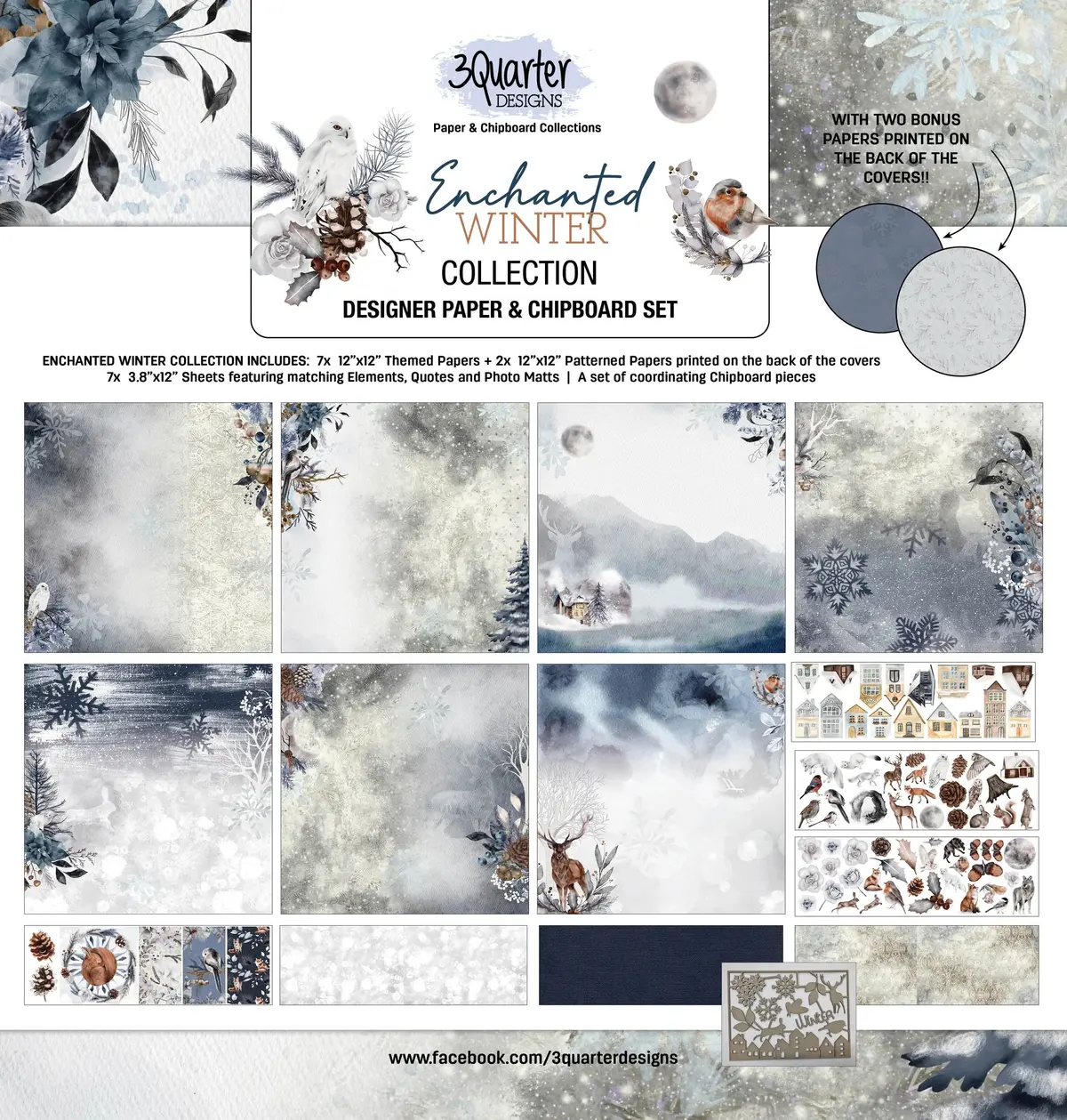 3Quarter Designs - Scrapbook Collection - Enchanted Winter 1