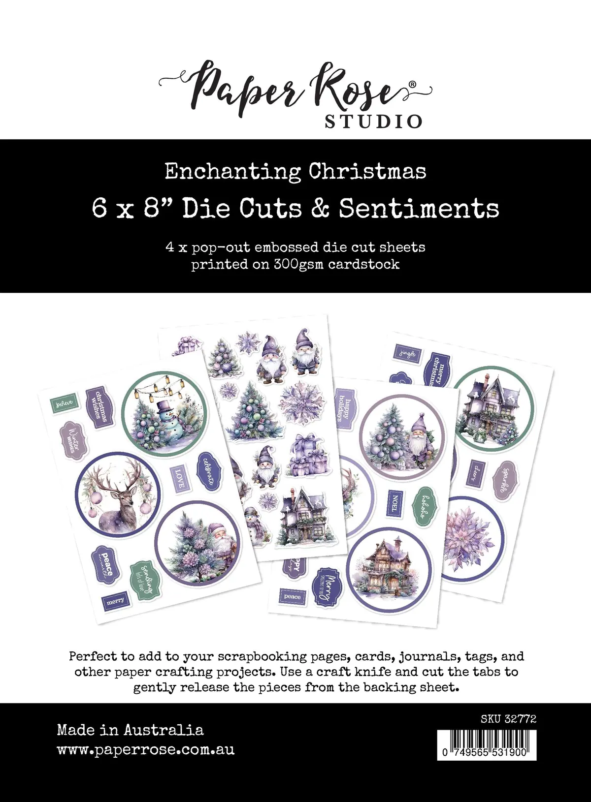 Enchanting Christmas 6X8" Die Cuts & Sentiments 32772 1