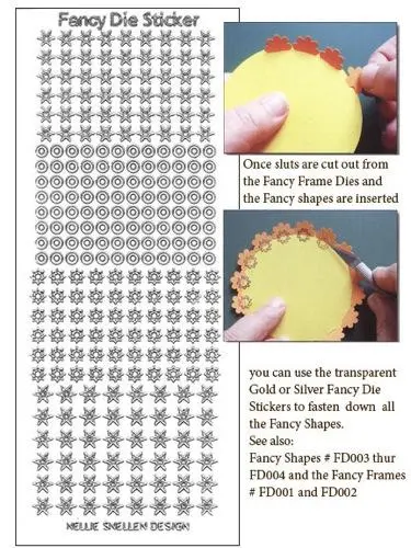 Fancy Die Transparent Sticker Silver 1