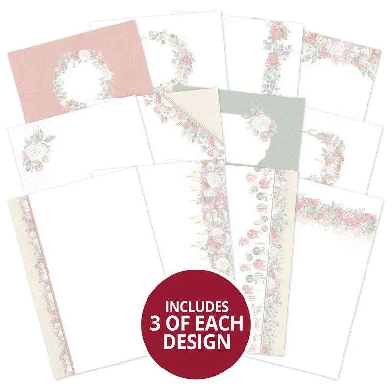 Forever Florals - Festive Rose Luxury Card Inserts 1