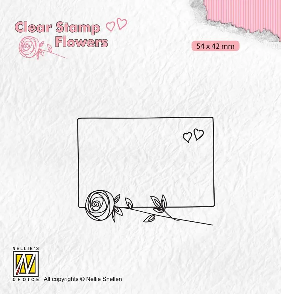Clear Stamp Flowers Frame With Rose 1