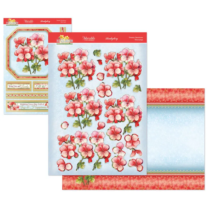 In Full Bloom - Floral Delights Deco-Large Set - Dreamy Geraniums 1
