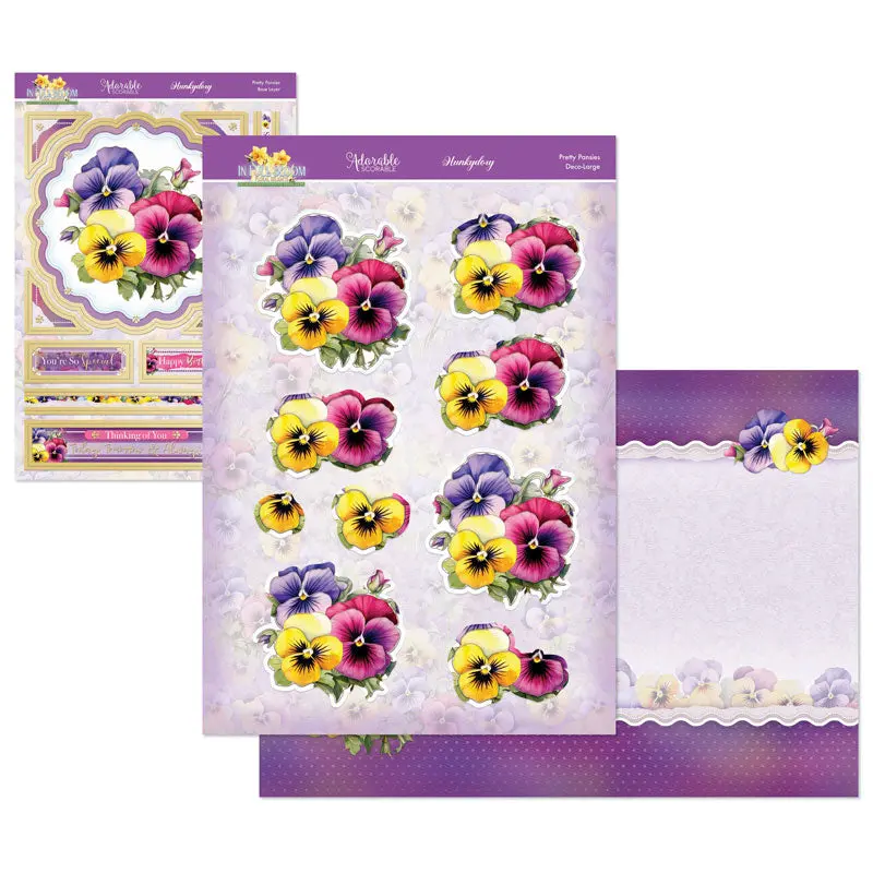 In Full Bloom - Floral Delights Deco-Large Set - Pretty Pansies 1