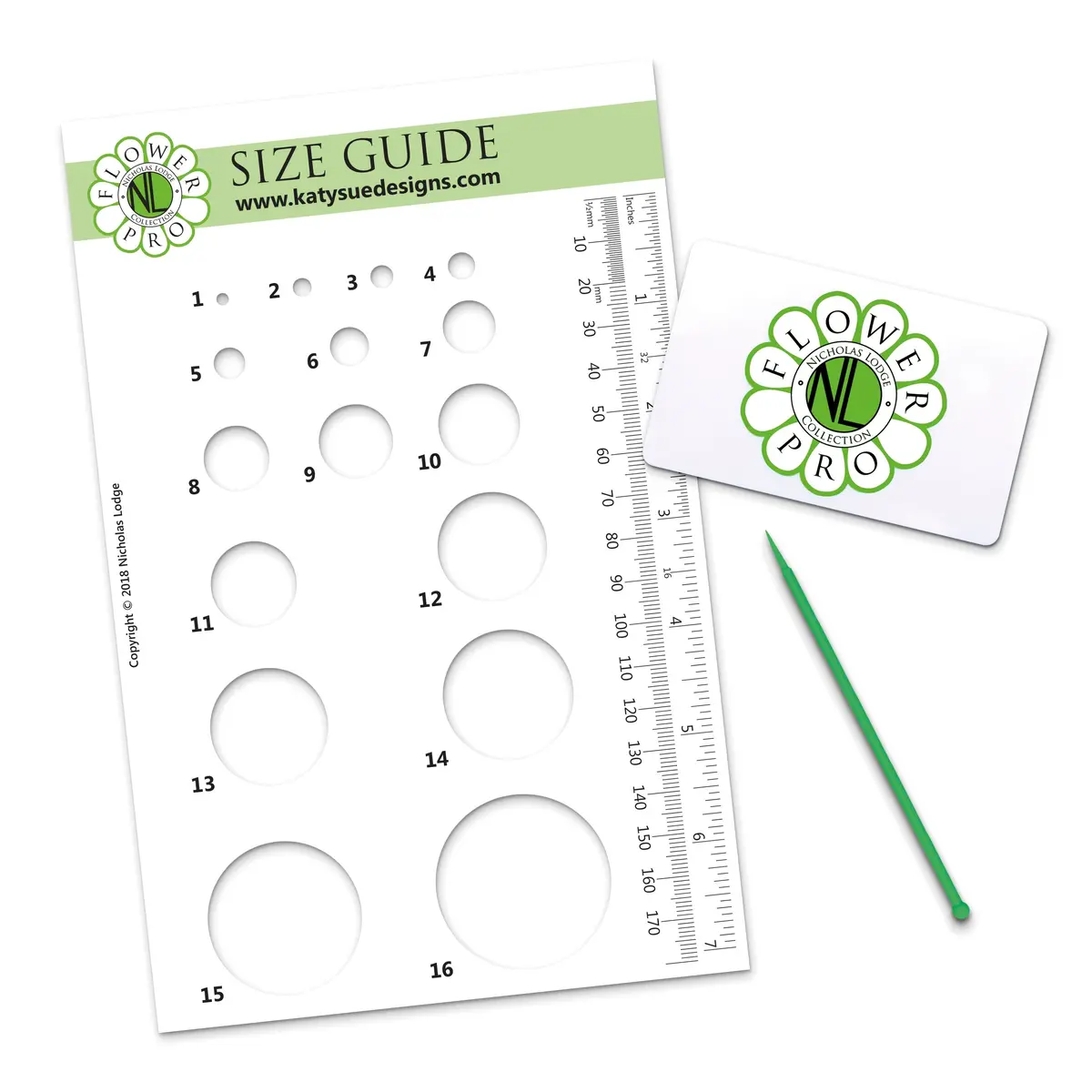 Flower Pro Plastic Size Guide, Companion Tool And Flexi Scraper 1