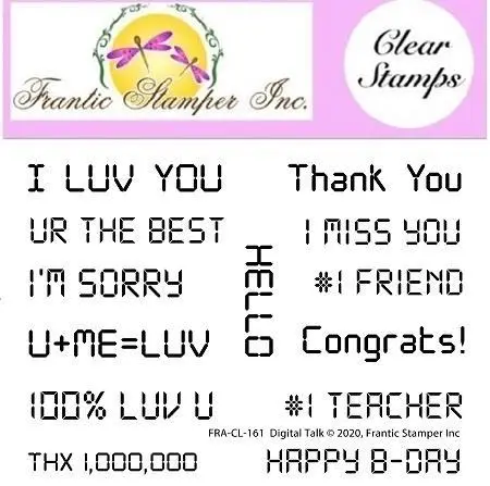 Frantic Stamper Clear Stamp Set - Digital Talk 1
