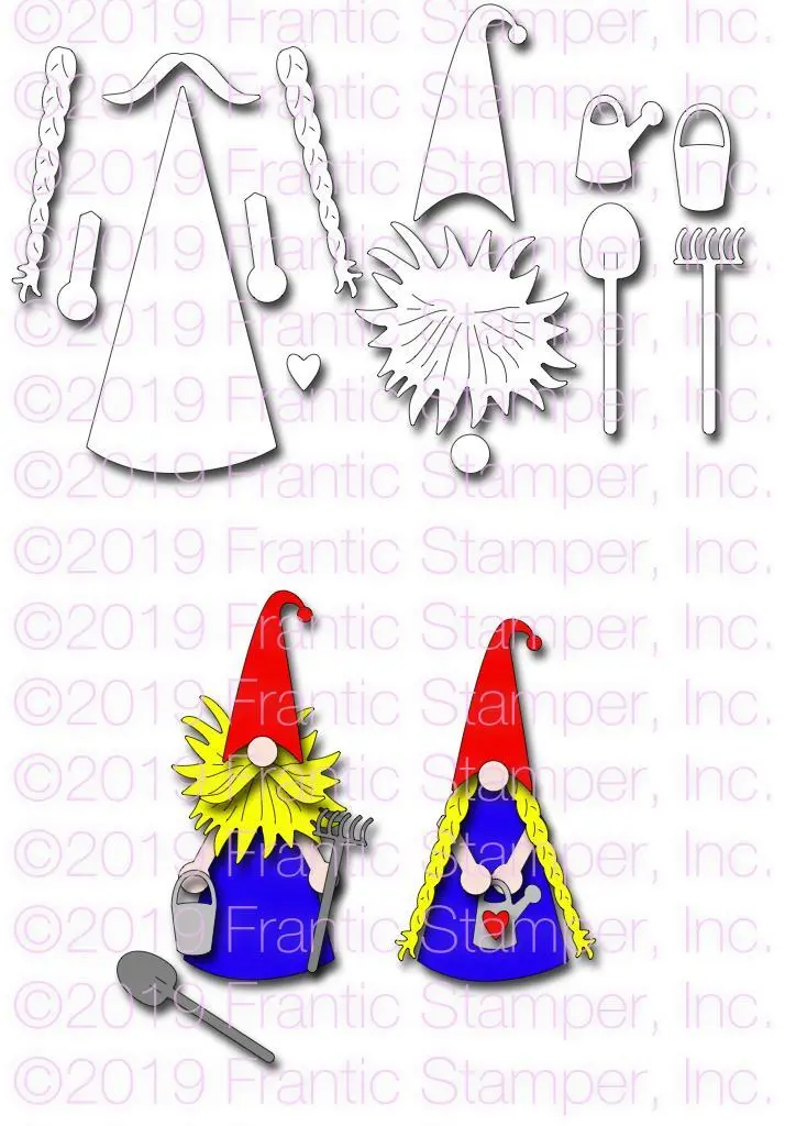 Frantic Stamper Precision Die - Folksy Gnome 1