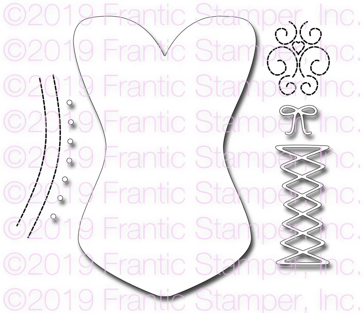 Frantic Stamper Precision Die - Corset 1