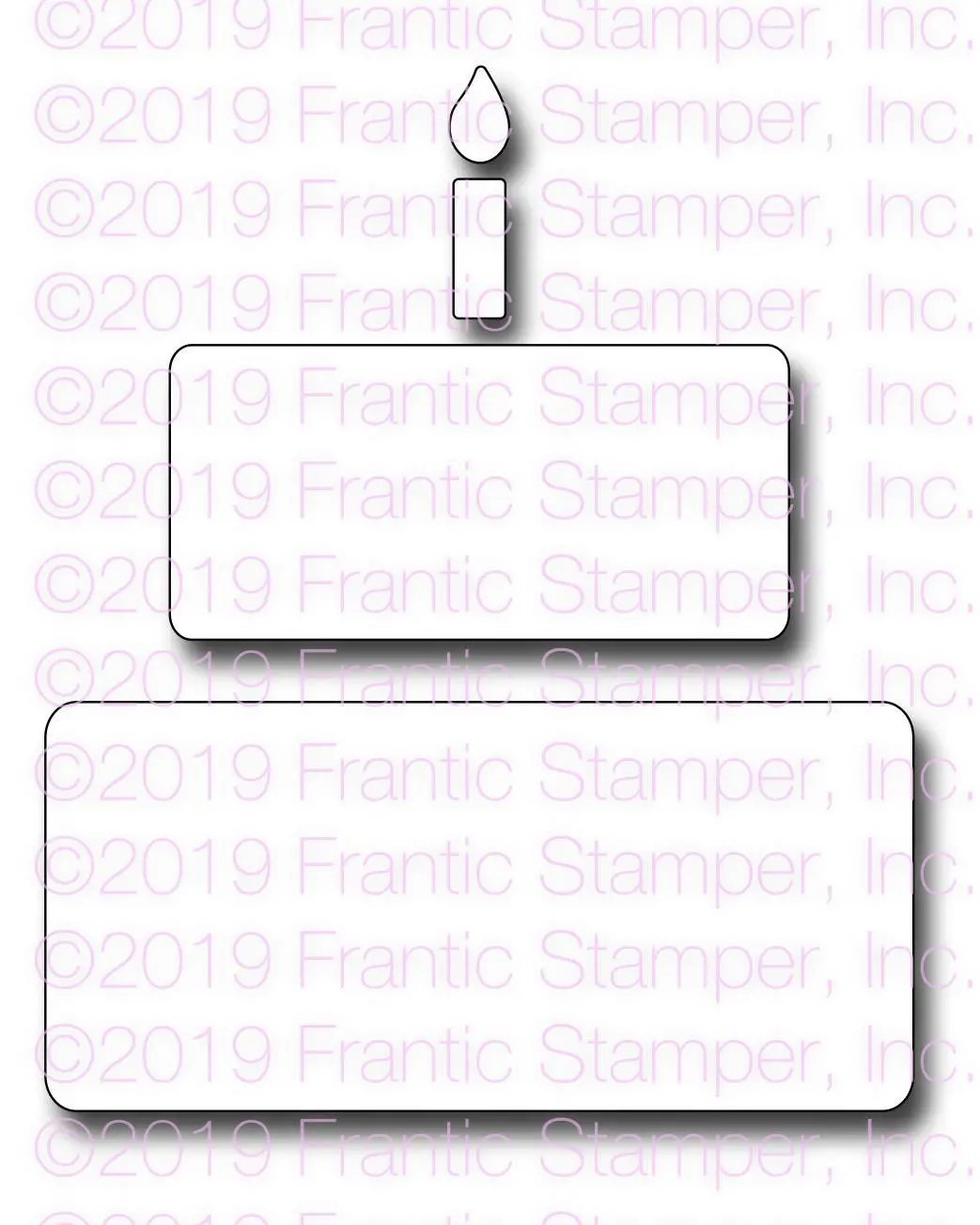 Frantic Stamper Precision Die - Modern Birthday Cake 1