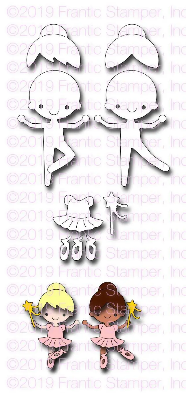 Frantic Stamper Precision Die - Little Ballerinas 1