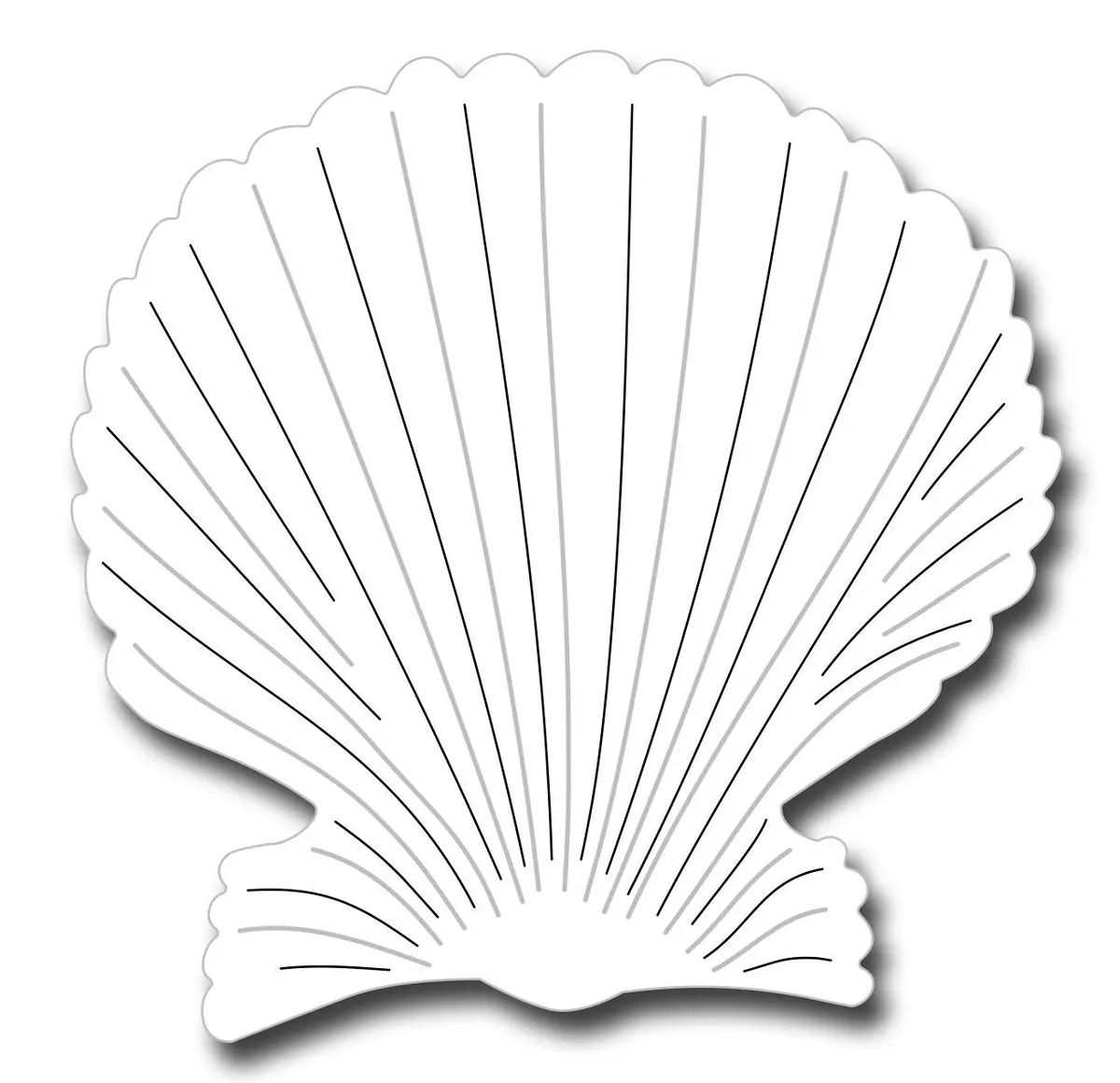 Frantic Stamper Precision Die - Scallop Shell 2 1