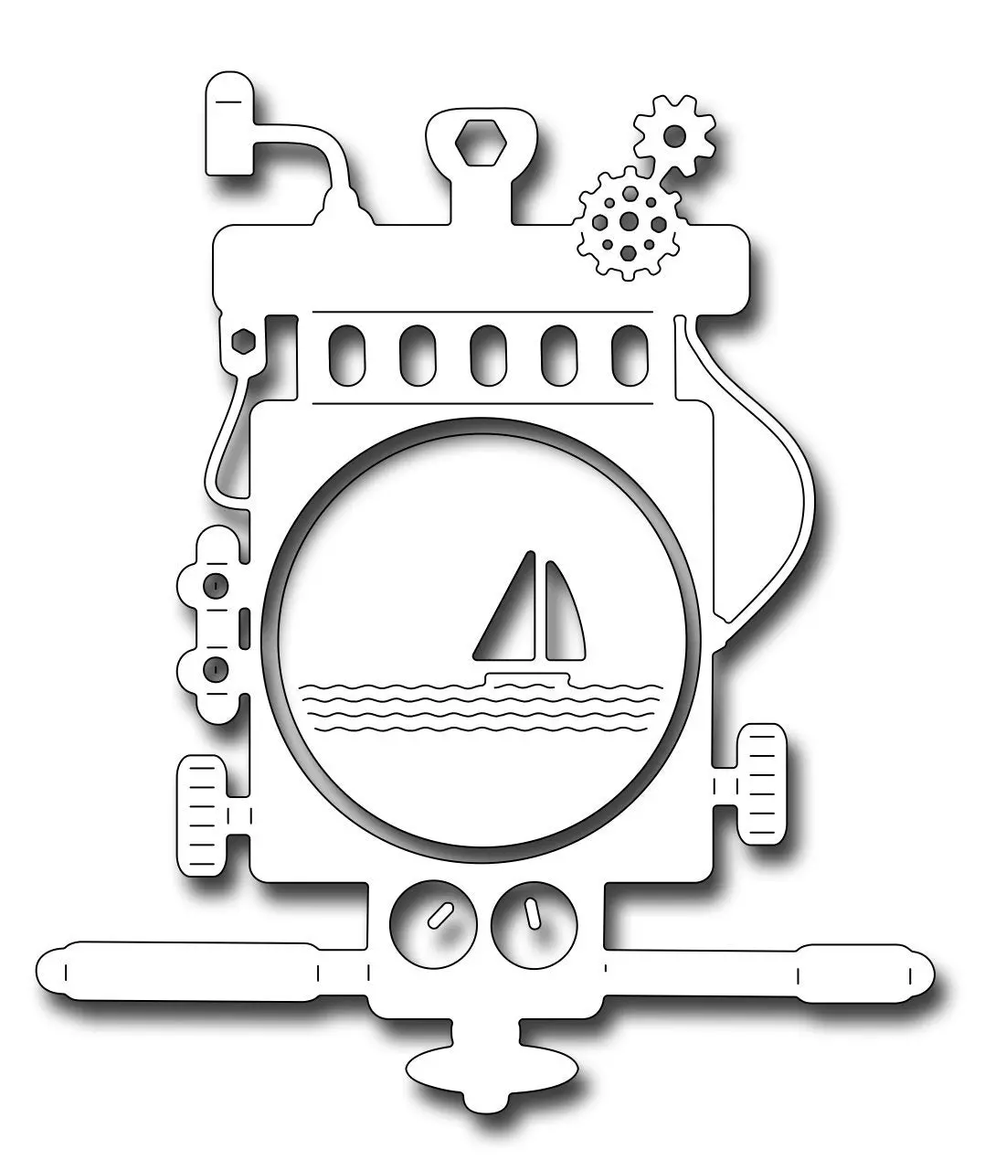 Frantic Stamper Precision Die - Steampunk Periscope 1