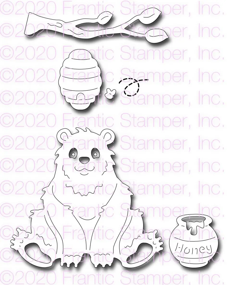 Frantic Stamper Cute Bear Die Set 1